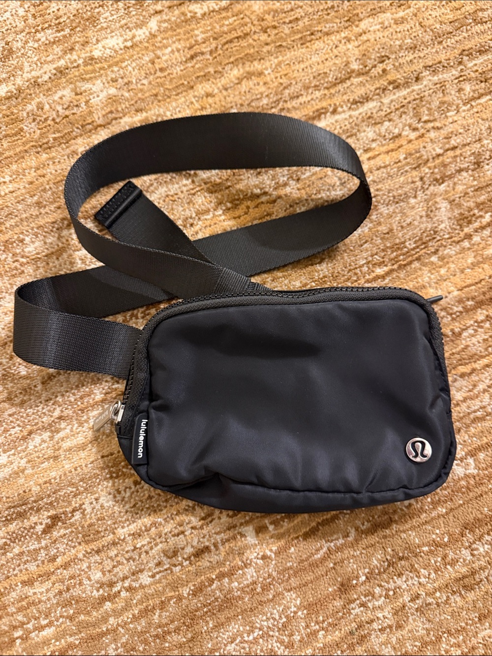 lululemon athletica Black Nylon Waist Bag with Adjustable Strap